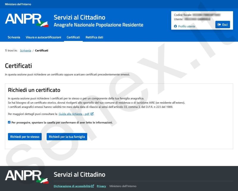 certificati anagrafici gratuiti