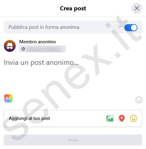 post anonimi in Facebook