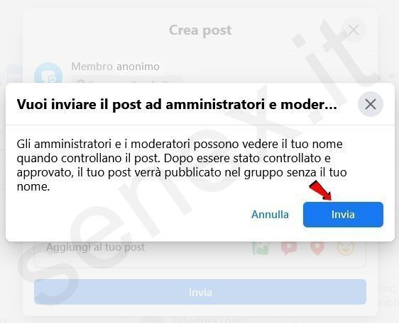 post anonimi in Facebook