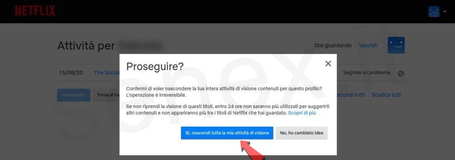 eliminare cronologia netflix