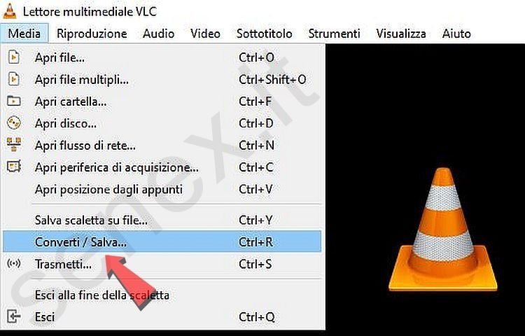 ridurre video con VLC