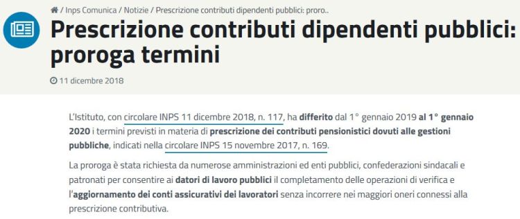 contributi dipendenti pubblici