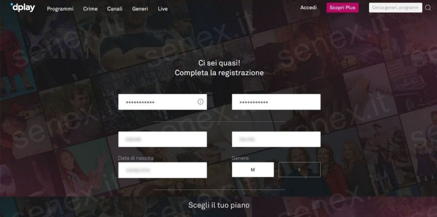 registrarsi gratis su Dplay Plus