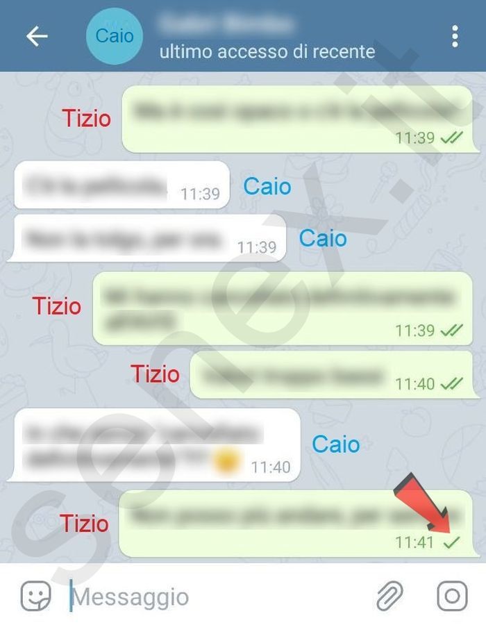 messaggi telegram di nascosto