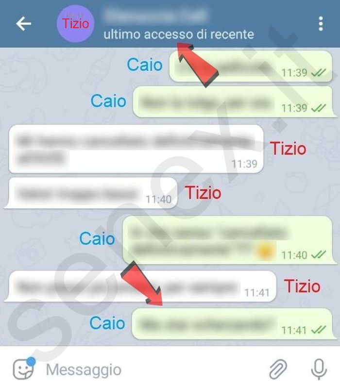 messaggi telegram di nascosto