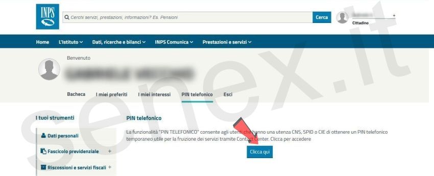pin telefonico inps