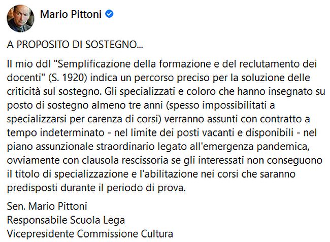 assunzione precari sostegno