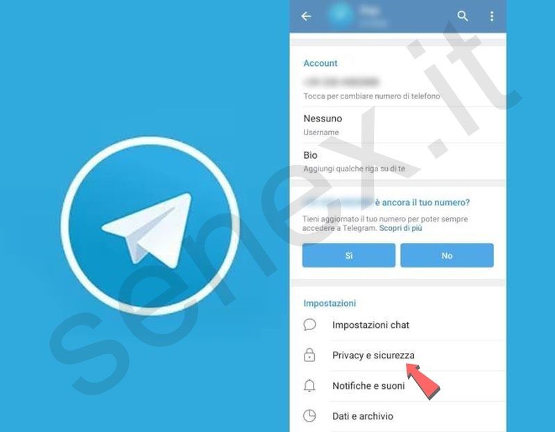 disattivare sincronizzazione contatti Telegram