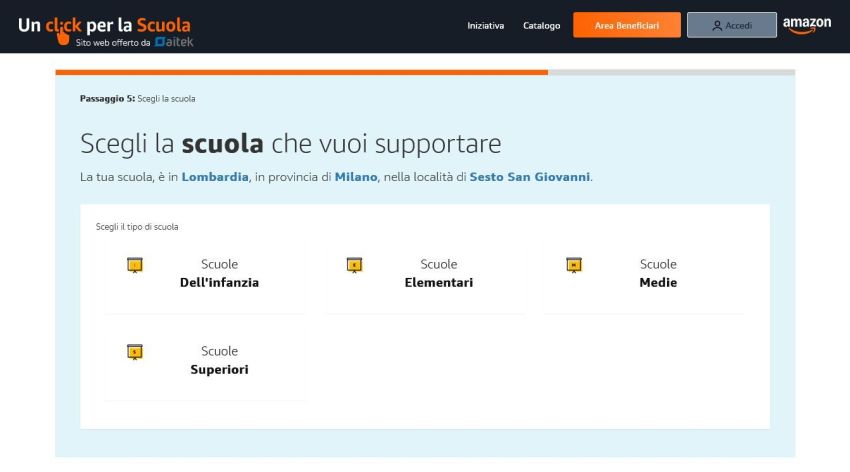 Un click per la scuola