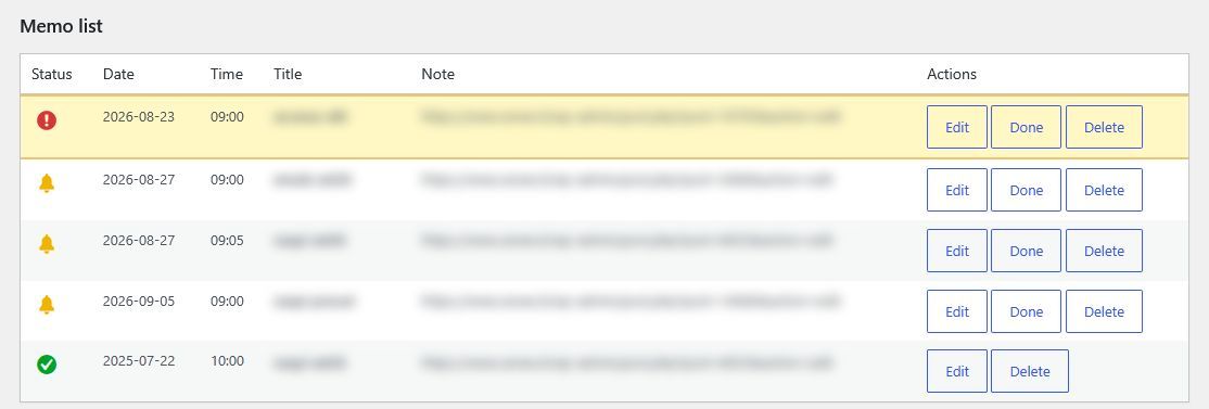 Senex Admin Reminders